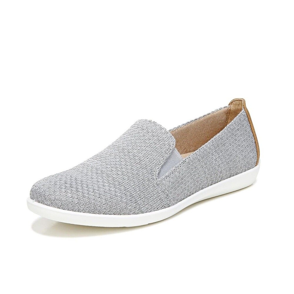 Life Stride Womens 7.5 M Grey Knit Next Level Slip On Flat Loafers NIB JS9